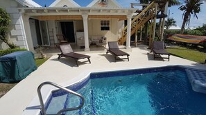 Private pool to ear of the villa