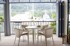 View from balcony over main marina