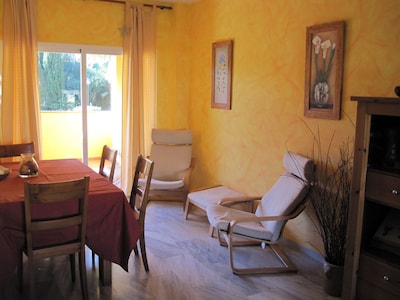 Wonderful apartment next to the golf course 3 min from the beach with WiFi 