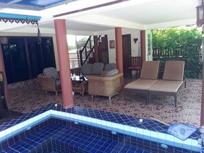 Private plunge pool for relaxing -  Either sun or much welcome shade.