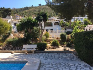 The villa from pool area
