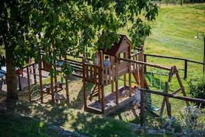 playground in the garden including Flying Fox