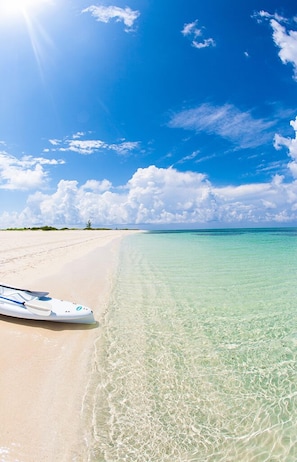 kayaks and paddle boards available to guests