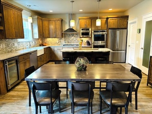 Kitchen with wine fridge