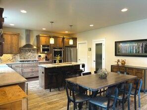 Fully stocked Kitchen & Living space