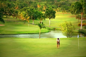 This villa sits on a stunning golf course designed by Robert Trent Jones, Sr.