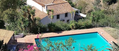 The main house from above the pool