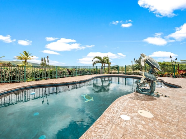 Luxury Pool with large Stamped Concrete Pool Deck