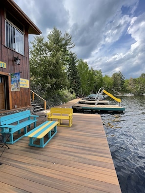 PRIVATE 100' DOCK WITH 3 PIERS AND SLIDE