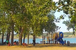 Regina Beach public  beach children's play area...