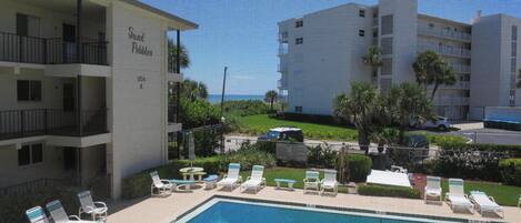 Pool view from screened balcony