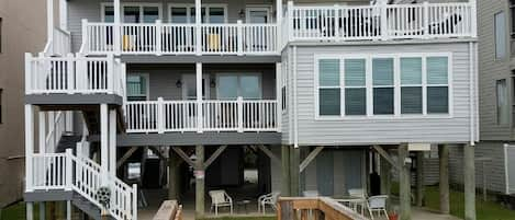 view of the house from the beach