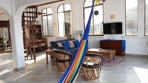 Main living area with hammock