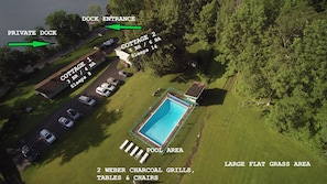 Bird's eye view of the property