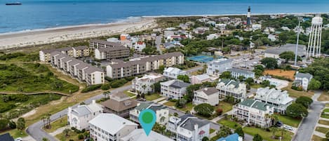 Aerial view of the property