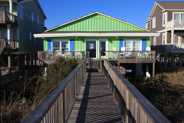 Dick and Jane's Spot as seen from the boardwalk leading to the beach.