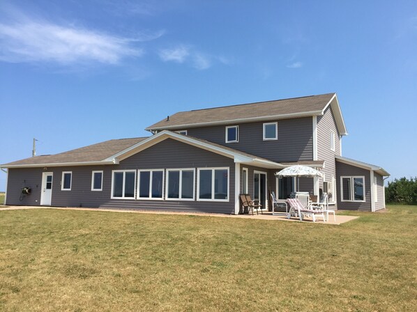 Back of the house overlooking the ocean