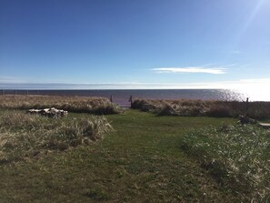 Path to beach across the back lawn