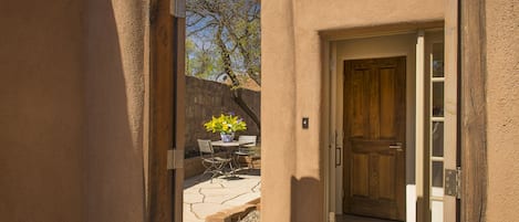 A view of one of the two portals from the front entry