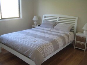 Queen bed upstairs