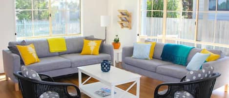 Bright and airy living room