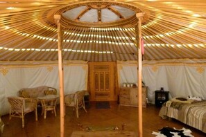 Yurt inside - toward entrance door