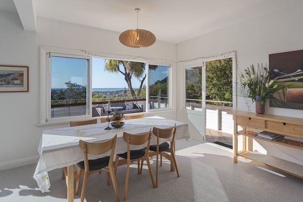 Stunning dining area with views