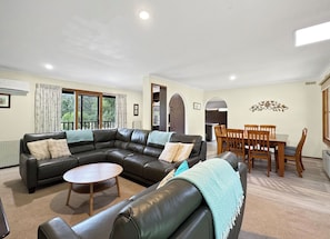 Upstairs living & dining: Elevated comfort and stylish gatherings.