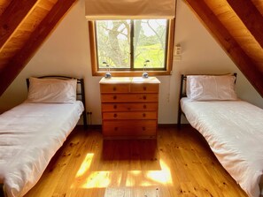 Two single beds in the loft