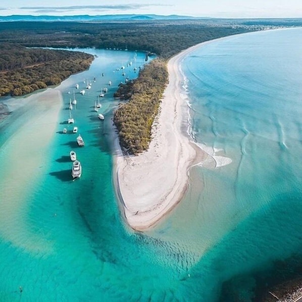 Beautiful pic of the Myola Creek and Spit where it meets the Bay. Awesome walk!