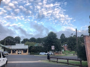 Beautiful evening sky above 41 Hickory. Beside the bakery.hidden from the stree