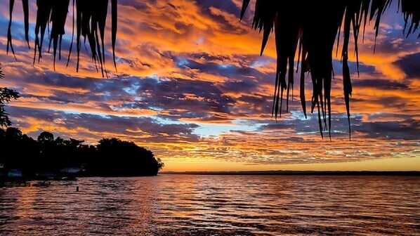 Enjoy sunrise/sunset over the water from your own deck