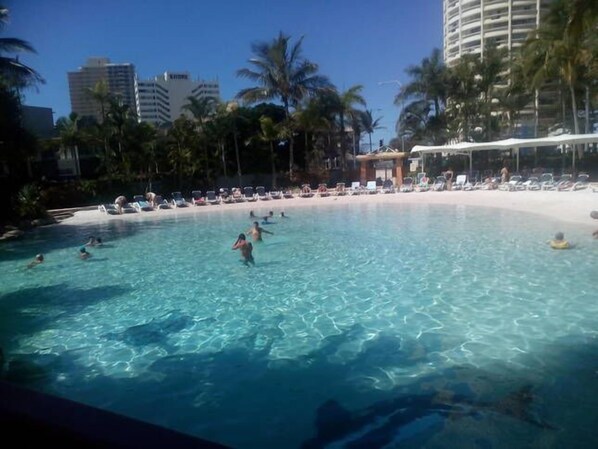 Lagoon beach pool