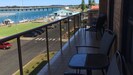 Full length balcony with views to Wallis Lake in the south & the ocean north