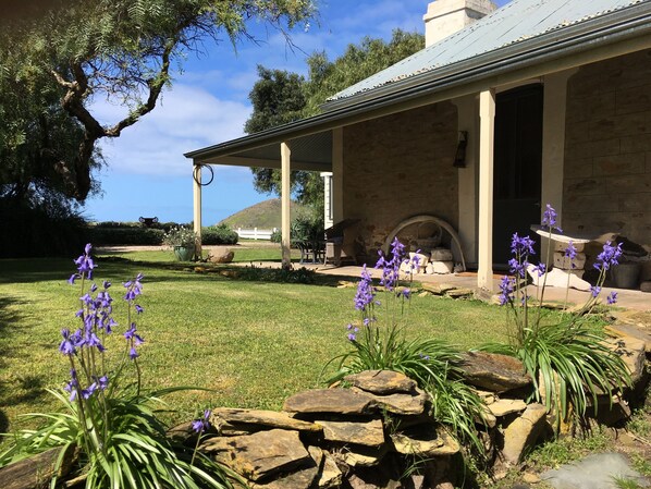View from the front verandah of the cottage.