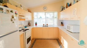 Kitchen with garden view