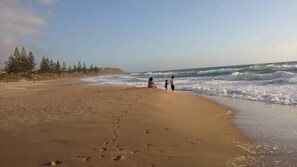 The beach right in front of the accommodation