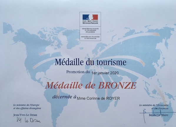 Médaille du Tourisme 2020