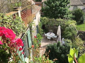 View on the terrasse for breakfasts and diners