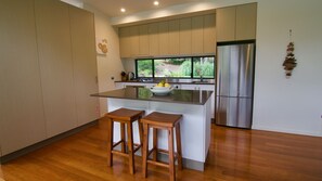 The fully equipped cook's kitchen has everything you need 