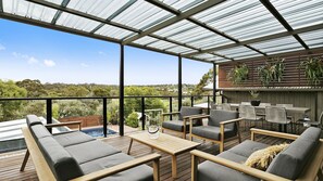 Large Outdoor Entertaining Area overlooking pool