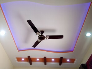 Roof pop designs for bedroom 1 with colored led ceiling lights
