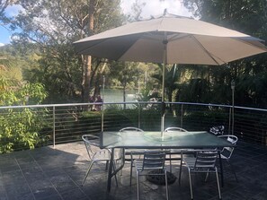 Main deck with Outdoor setting and BBQ