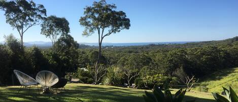 Our amazing view from the private deck of Sarana. 