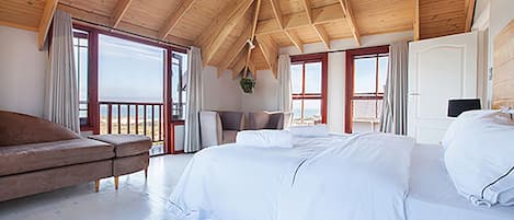 Main Bedroom with stunning ocean and mountain views