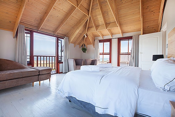 Main Bedroom with stunning ocean and mountain views