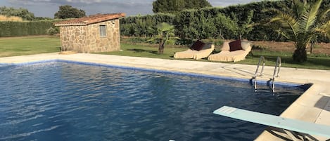 Daytime beds by the swimming pool