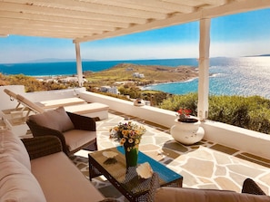 Vista Ariadne's private terrace (40 m2) with mesmerizing view away from crowds.