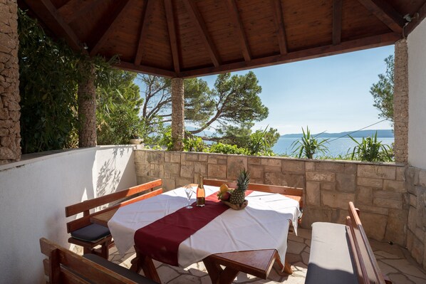 Outdoor dining area
