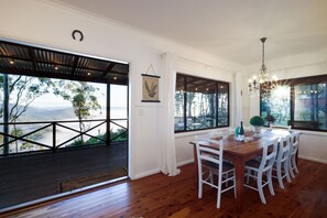 Lovely french style doors open onto the deck